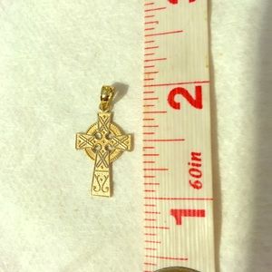 14k gold Celtic cross pendant